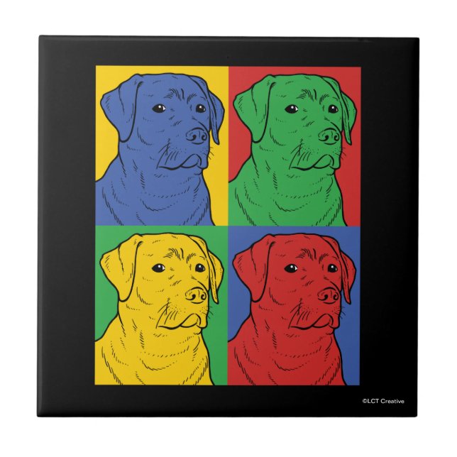 Pop Art Labrador Retriever Tile (Front)