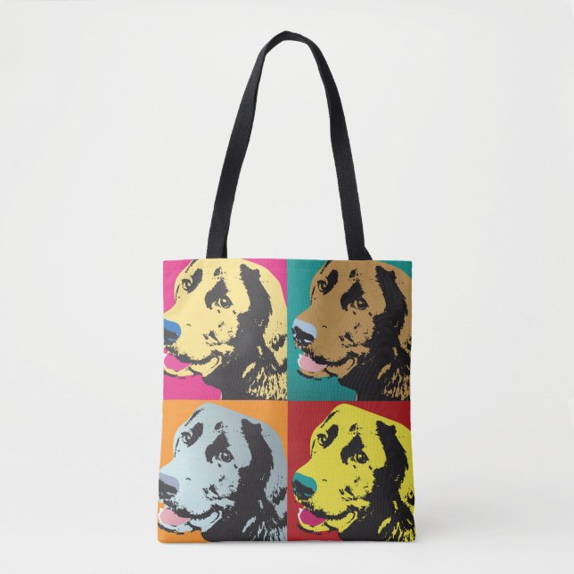 Pop Art Labrador Retriever Tote Bag (Front)