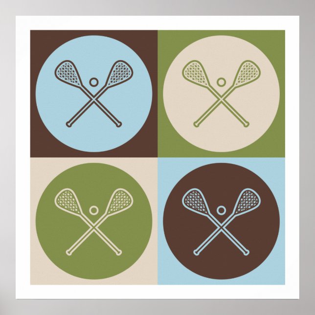 Pop Art Lacrosse Poster (Front)