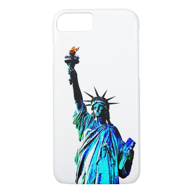 Pop Art Lady Liberty iPhone 7 Coque (Dos)