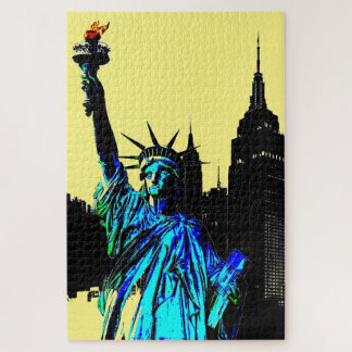 Pop Art Lady Liberty Jigsaw Puzzle