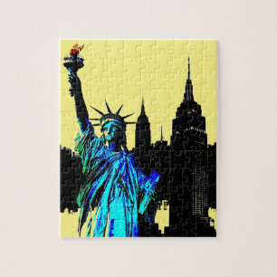 Pop Art Lady Liberty Jigsaw Puzzle
