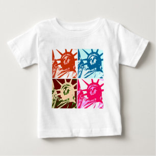 Pop Art Lady Liberty New York City Baby T-Shirt