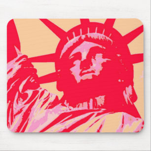 Pop Art Lady Liberty New York City Mouse Pad