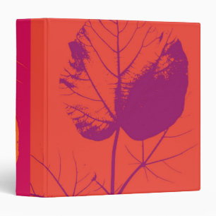 Pop Art Leaf Retro Abstract Art Deco Binder