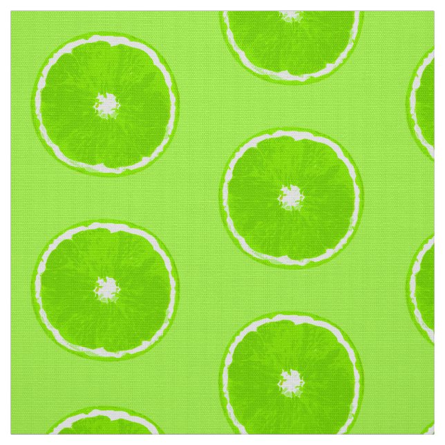 Pop Art Lime Slices - light lime green Fabric (Swatch)