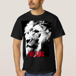 Pop Art Lion Face Elegant Men's Modern Template T-Shirt