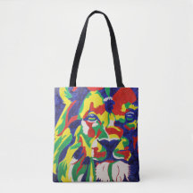 Pop Art Lion Tote