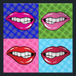 Pop Art Lips Photo Print<br><div class="desc">Retro inspired artwork with a fun "pop" of colour.</div>