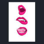 Pop art lips poster<br><div class="desc">This hot pink seductive lips is just the pop of colour you need for your home or office.</div>