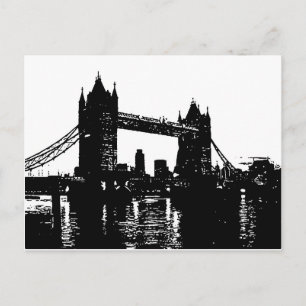 Pop Art London Tower Bridge Postcard