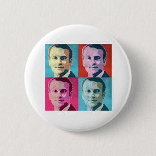 Pop Art Macron 2 Inch Round Button