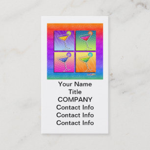 Pop Art MARGARITAS BUSINESS CARD (Vertical)