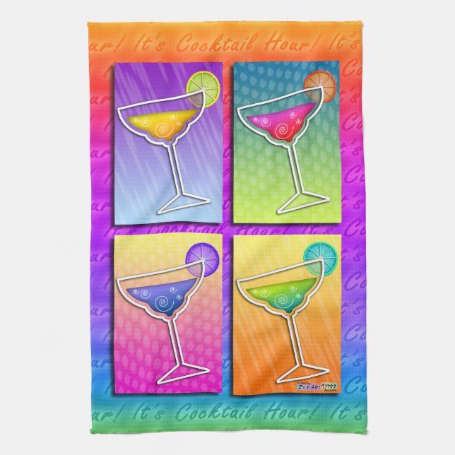 Pop Art MARGARITAS KITCHEN - BAR TOWEL (Vertical)
