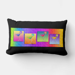 Pop Art MARGARITAS Reversible LUMBAR PILLOW