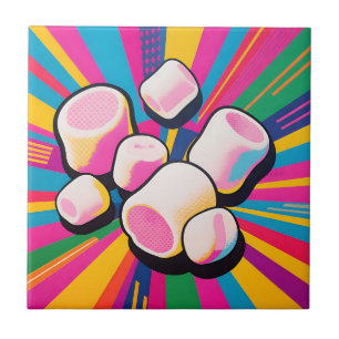 Pop Art Marshmallow Explosion Tile