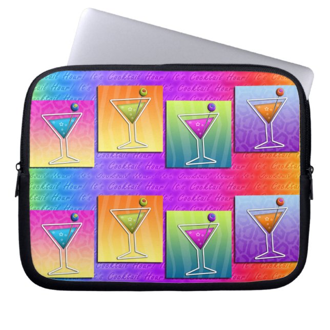 Pop Art MARTINIS LAPTOP SLEEVE CASE (Front)