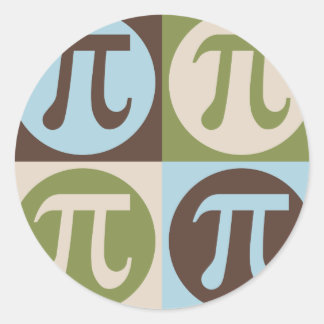 Pop Art Math Classic Round Sticker