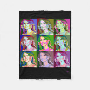 Pop Art Melania Trump Fleece Blanket