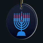 Pop Art Menorah Ceramic Ornament<br><div class="desc">Pop Art Menorah</div>