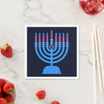Pop Art Menorah Napkins<br><div class="desc">Pop Art Menorah

Change the background colour to make it your own</div>