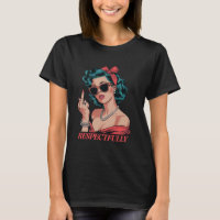 Pop Art Middle Finger Up, Funny Feminist Retro Sas