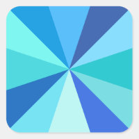 Pop Art Modern 60s Funky Geometric Rays in Blue