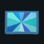 Pop Art Modern 60s Funky Geometric Rays in Blue Trifold Wallet<br><div class="desc">This hip,  retro 60s-inspired pop art wallet design has psychedelic blue rays / sunbursts shooting out in a geometric pattern. This funky,  minimalist,  ultra-mod design has twelve rays in varying shades of bold,  bright neon blue. It's groovy,  baby.</div>