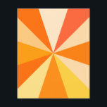 Pop Art Modern 60s Funky Geometric Rays in Orange Flyer<br><div class="desc">This hip,  retro 60s-inspired pop art design has psychedelic orange rays / sunbursts shooting out in a geometric pattern. This funky,  minimalist,  ultra-mod design has twelve rays in varying shades of orange. It's groovy,  baby.</div>