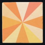 Pop Art Modern 60s Funky Geometric Rays in Orange Stone Coaster<br><div class="desc">This hip,  retro 60s-inspired pop art design has psychedelic orange rays / sunbursts shooting out in a geometric pattern. This funky,  minimalist,  ultra-mod design has twelve rays in varying shades of orange. It's groovy,  baby.</div>