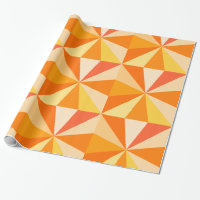 Pop Art Modern 60s Funky Geometric Rays in Orange