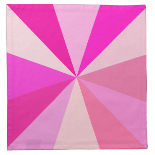 Pop Art Modern 60s Funky Geometric Rays in Pink Napkin