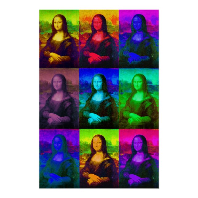 Pop Art Mona Lisa  Poster (Front)