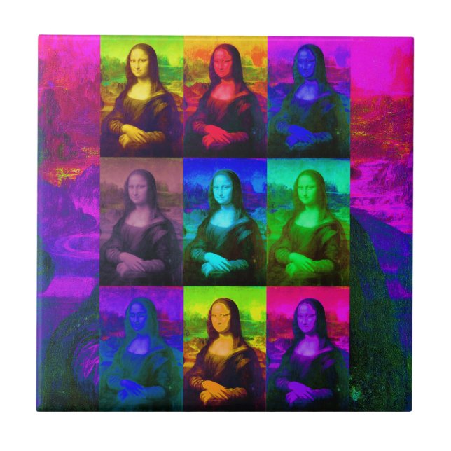 Pop Art Mona Lisa  Tile (Front)