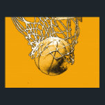 Pop Art Motivational Basketball Poster<br><div class="desc">I Love This Game. Popular Sports - Basketball Game Ball Image.</div>