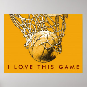 Pop Art Motivational Basketball Poster