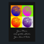 Pop Art Motivational Quote Basketball Poster<br><div class="desc">I Love This Game. Popular Sports - Basketball Game Ball Image.</div>