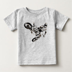 Pop Art Motocross Motorcyle Sport Baby T-Shirt