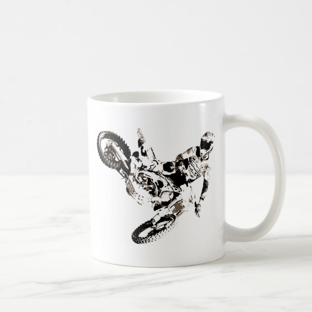 Pop Art Motocross Motorcyle Sport Coffee Mug (Right)