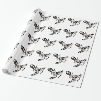 Pop Art Motocross Motorcyle Sport Wrapping Paper