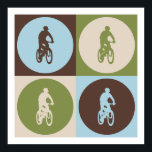 Pop Art Mountain Biking Poster<br><div class="desc">Pop Art Mountain Biking. Get this fun design featuring your hobby,  occupation,  or obsession on great t-shirts,  stickers & much more. They also make great gifts!</div>