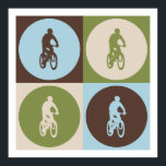Pop Art Mountain Biking Poster<br><div class="desc">Pop Art Mountain Biking. Get this fun design featuring your hobby,  occupation,  or obsession on great t-shirts,  stickers & much more. They also make great gifts!</div>