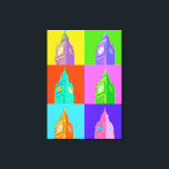 Pop Art Neon Big Ben Canvas Print<br><div class="desc">This design features 6 neon pics of Big Ben in England.</div>