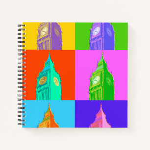 Pop Art Neon Big Ben Notebook