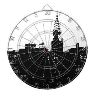 Pop Art New York Silhouette Dartboard