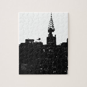 Pop Art New York Silhouette Jigsaw Puzzle