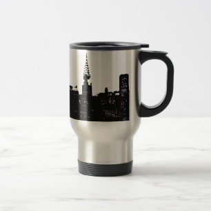 Pop Art New York Silhouette Travel Mug