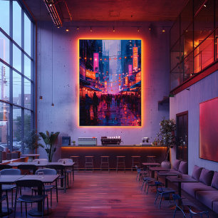 Pop Art: Night on Tokyo Streets Photo Print