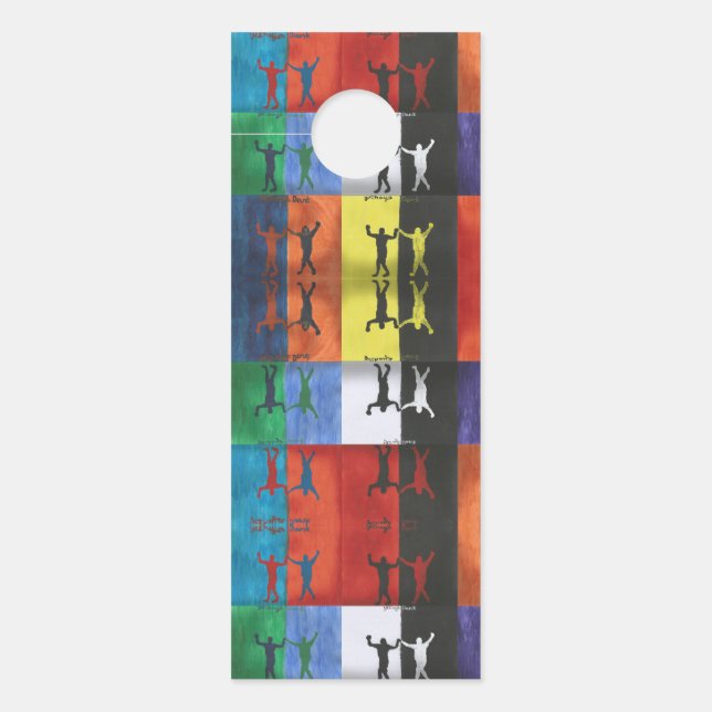 Pop art no.1 by Yeshaya Dank - unity & harmony Door Hanger (Front)