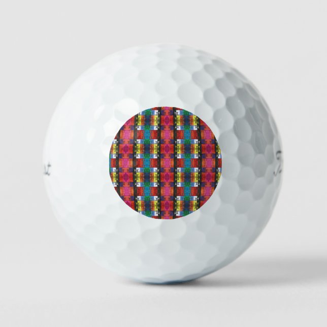 Pop art no.1 by Yeshaya Dank - unity & harmony Golf Balls (Front)